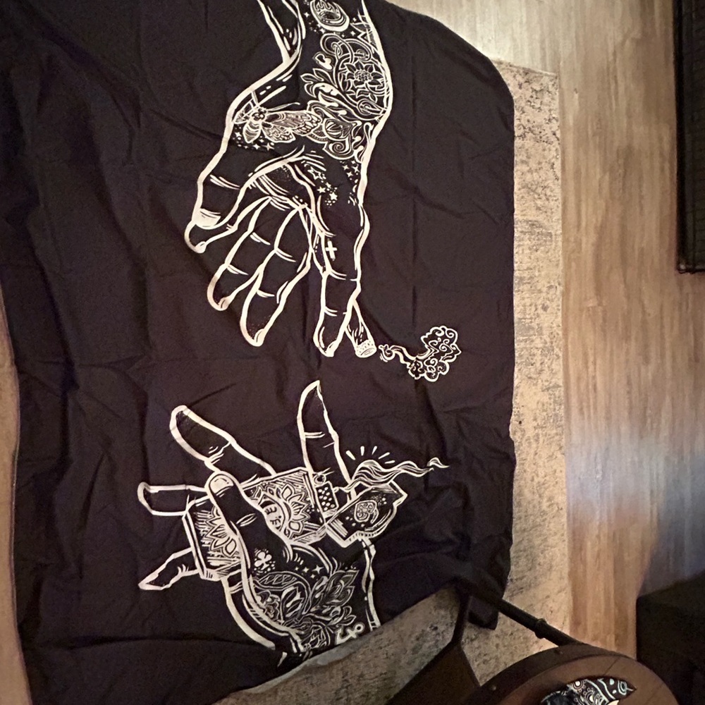 Black and White Hand Design Tapestry
